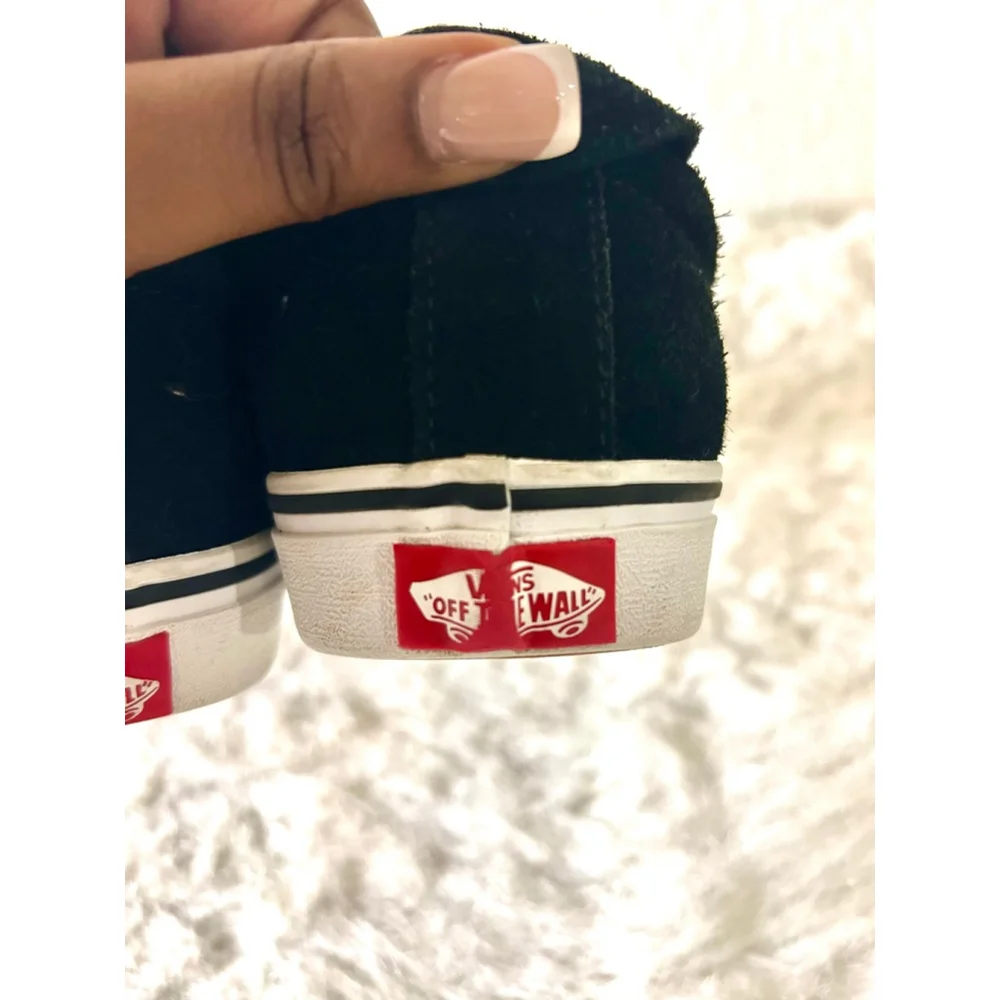 VANS Sport Women's Black & White Suede Vulc Shoes Size 9.5